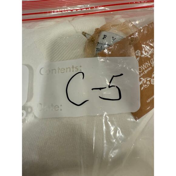 Hyfve Sweater Womens L Ivory Holiday Party Knit Sequin Fringe Sleeve Mock Neck - Picture 11 of 11